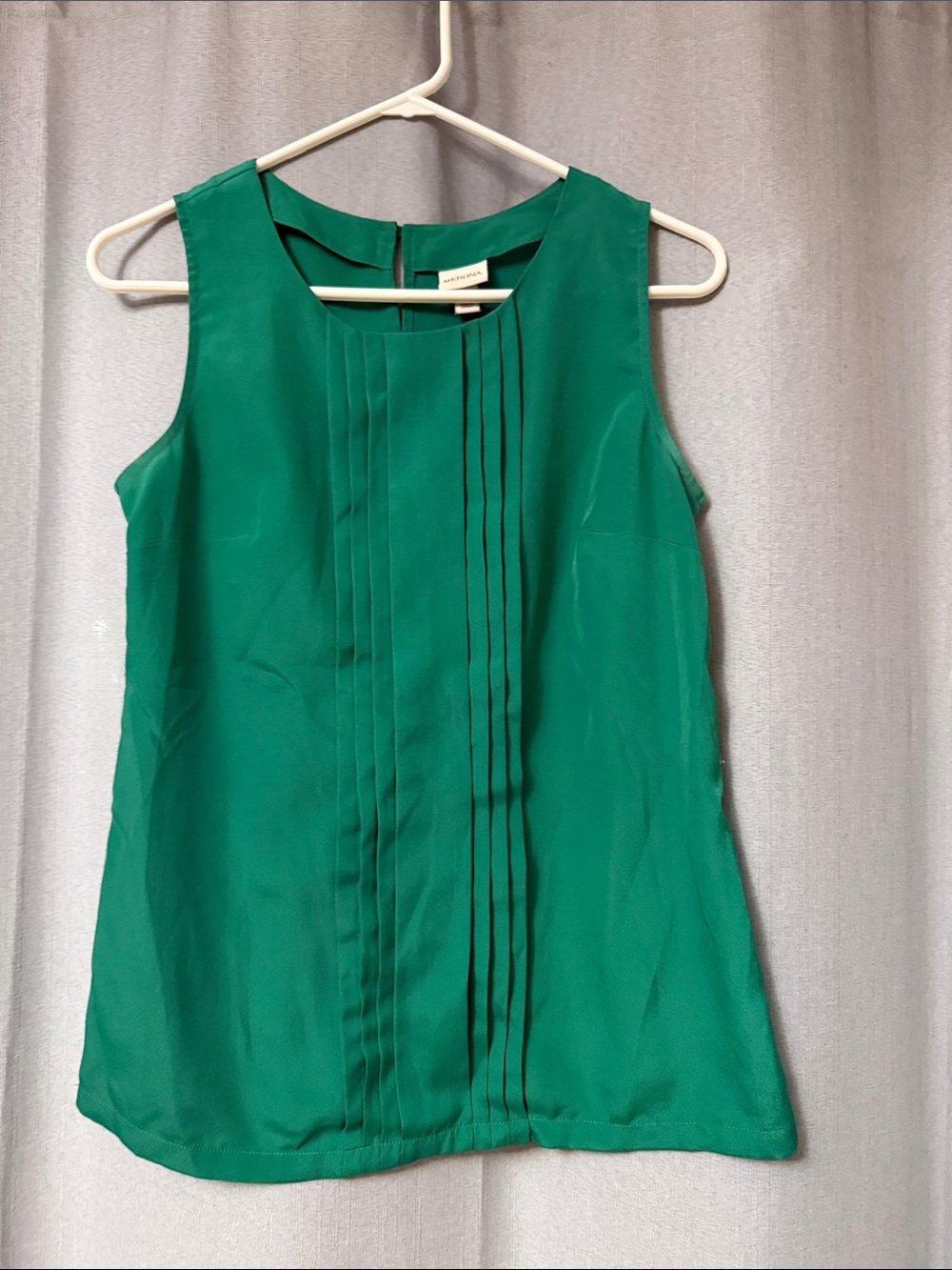 Merona Green Pleated Sleeveless Camisole